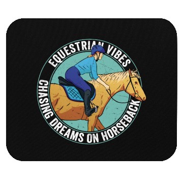 Discover Equestrian Vibes, Chasing Dreams On Horseback. Rid Mouse Pads