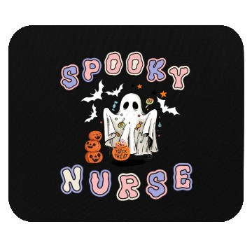 Discover Spooky nurse Halloween design Mouse Pads