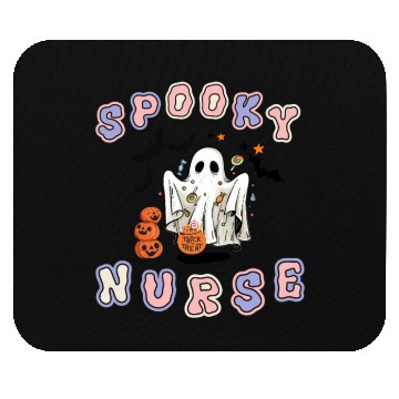 Discover Spooky nurse Halloween design Mouse Pads