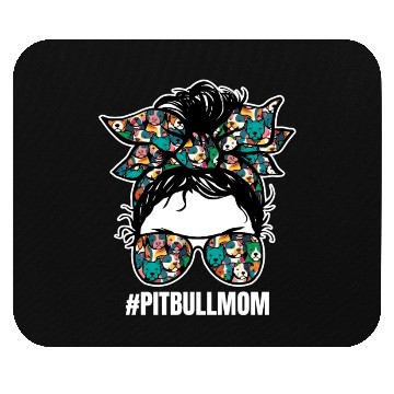 Discover Pitbull Mom Funny Dog Pets Lover Design Mouse Pads
