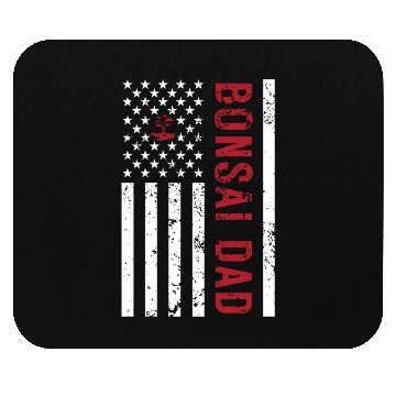 Discover American Flag Bonsai Dad Mouse Pads
