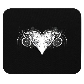 Discover Cyber Sigilism Heart Tattoo Design Mouse Pads
