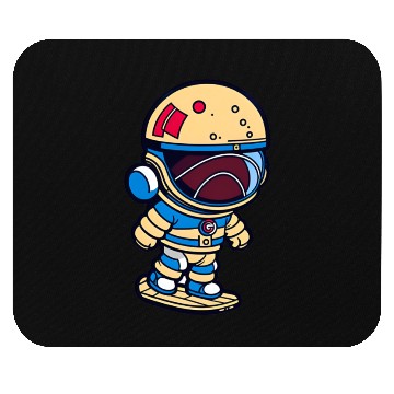 Discover Space Glide: Astronaut on a Hoverboard Mouse Pads