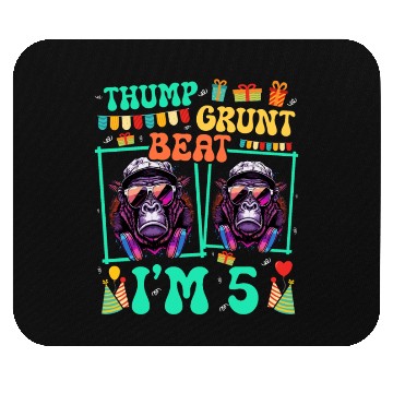 Discover Thump Grunt Beat I'm 5 Gorilla Lover Kid 5th Mouse Pads