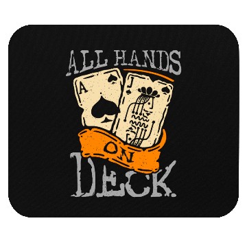 Discover Classic Blackjack All Hands On Deck Loves Gambling Mouse Pads