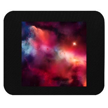Discover Galaxy nebula abstract design Mouse Pads