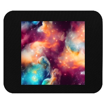 Discover Galaxy nebula abstract design Mouse Pads