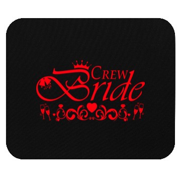 Discover Crew Bride Bachelorette Party Red Mouse Pads