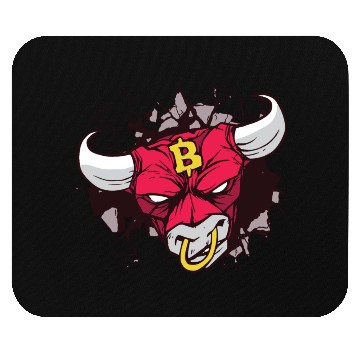 Discover Angry bull crypto sign Mouse Pads