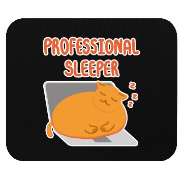Discover Professional Sleeper Lazy orange cat Mouse Pads