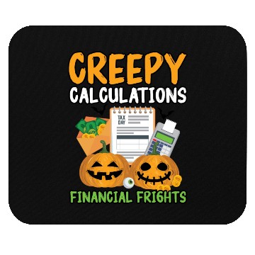 Discover Creepy Calculations Financial Frights Halloween Mouse Pads