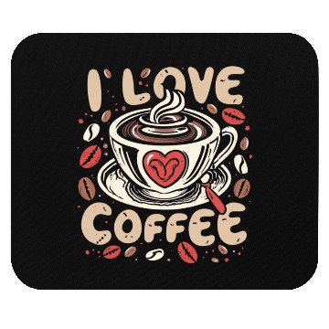 Discover i love coffee Mouse Pads