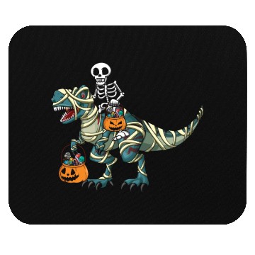Discover Skeleton Dinosaur Pumpkin Cool Creepy Halloween Mouse Pads