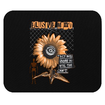 Discover Sun Flower Mind in Retro Design with Skeleton Mouse Pads