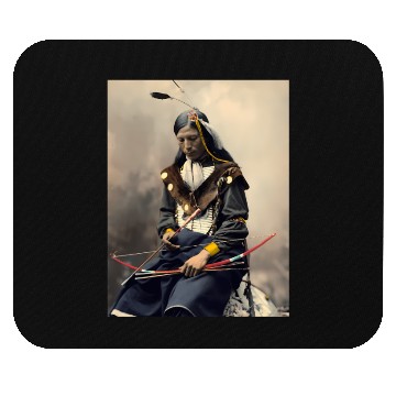 Discover Native American Chief Bone Necklace With Bow Arrow Mouse Pads