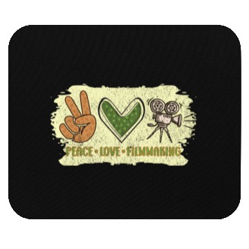 Discover Peace Love Filmmaking Mouse Pads