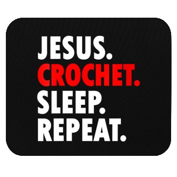 Discover Jesus Crochet Sleep Repeat Novelty Hobby Mouse Pads
