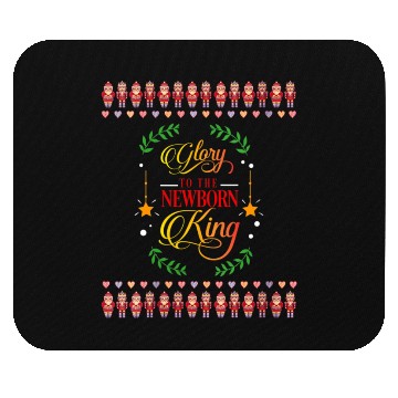 Discover Glory To The Newborn King Jesus Mouse Pads