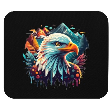Discover Eagle in front of mountains Mouse Pads