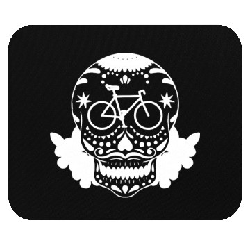 Discover Cycling Cyclist Skull Mouse Pads