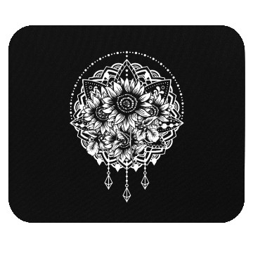Discover Sunflower Gardening Mandala Mouse Pads