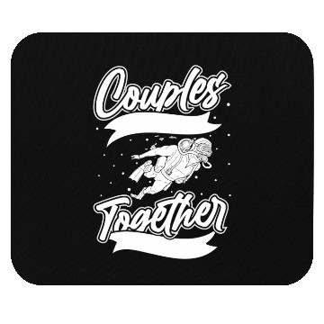 Discover Diving Diver Couple Mouse Pads