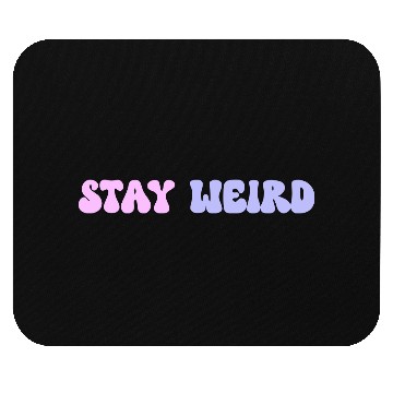 Discover Stay Weird Groovy Retro Straight Mouse Pads