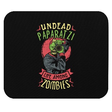 Discover Zombie Photographer Horror Photographer Spooky Mouse Pads