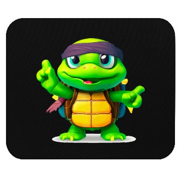 Discover Happy Whimsical Turtle Back to School Mouse Pads