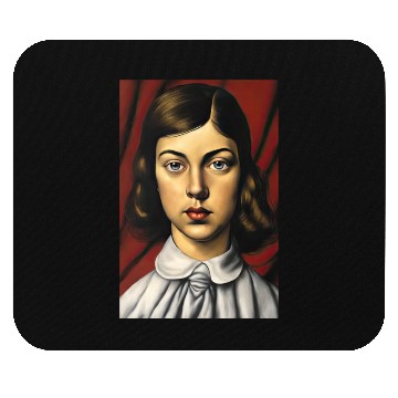 Discover Blue-eyed Woman Painting Mouse Pads