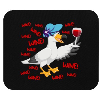 Discover Seagull Mouse Pads Wine Lover North German Seagulls