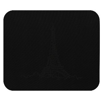 Discover Eiffel tower isolated on transparent Mouse Pads