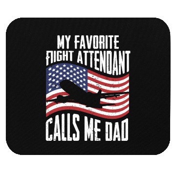 Discover Flight Attendant Dad Airplane Flight Attendant Mouse Pads