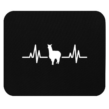 Discover Alpaca Heartbeat Line Mouse Pads