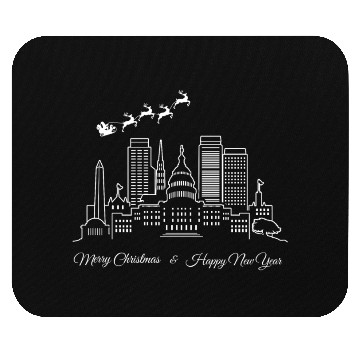 Discover Merry Christmas Happy New Year Washington DC Mouse Pads
