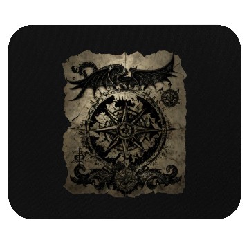 Discover Blackbeard's Dragon Treasure Scroll Mouse Pads
