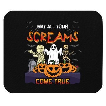 Discover Scary Horror Monsters Skeleton Creepy Halloween Mouse Pads