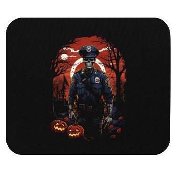 Discover Creepy Zombie Cop Undead Police Halloween Officer Mouse Pads