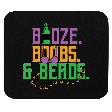 Discover Booze Boobs & Beads Mardi Gras Mouse Pads