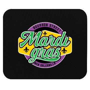 Discover Mardi Gras Bourbon Street Mouse Pads