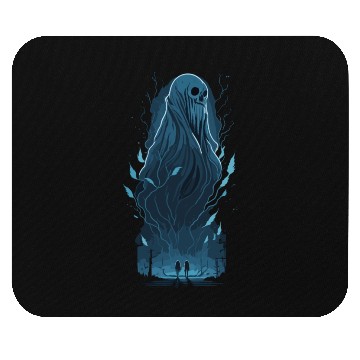 Discover ghost with lightning Halloween theme Mouse Pads