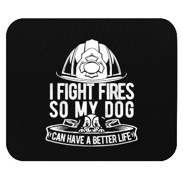 Discover Firefighter Thin Red Line Dog Mouse Pads
