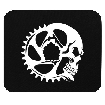 Discover Cycling Cyclist Skull Mouse Pads