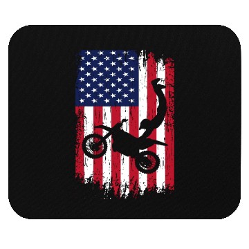 Discover Supercross Freestyle Motocross American Flag Mouse Pads