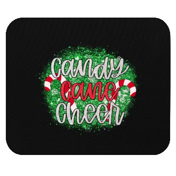 Discover Candy Cane Cheer Happy Christmas Xmas Holiday Mouse Pads