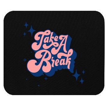 Discover Pink Blue Typography Mouse Pads