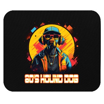 Discover 80s hip hop Hound Dog Mouse Pads