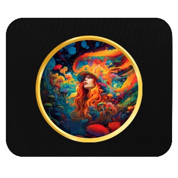 Discover Lady Wizard Mouse Pads