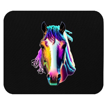 Discover Neon Horse Mouse Pads