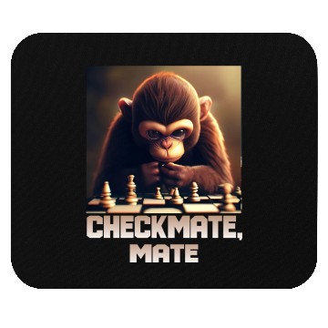 Discover Chess-playing monkey - Checkmate, Mate! Mouse Pads